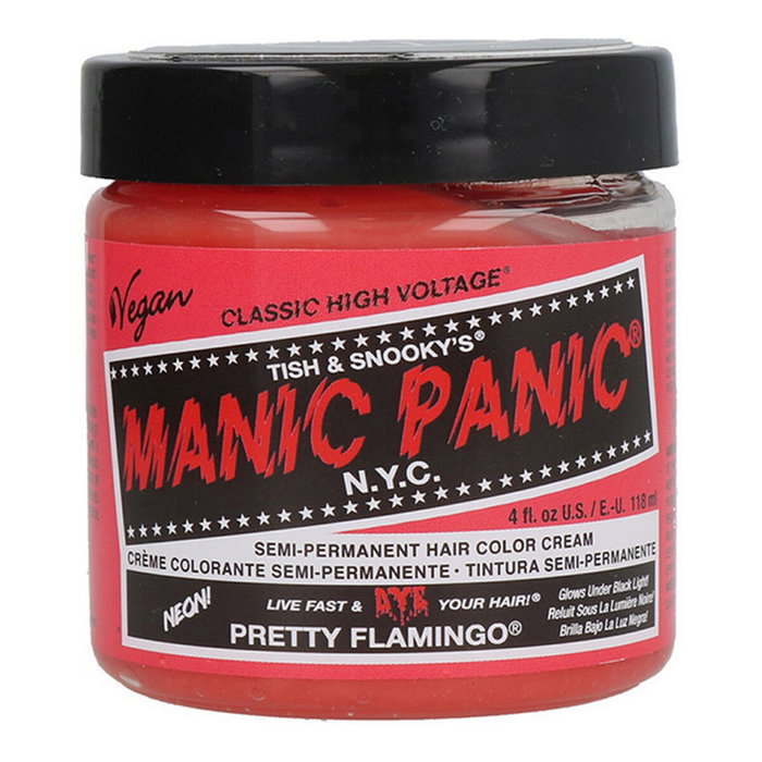 Manic Panic Classic Pretty Flamingo - Teinture capillaire semi-permanente rose intense - Formule vegan sans ammoniaque Manic Panic Classic Pretty Flamingo - Teinture capillaire semi-permanente rose intense - Formule vegan sans ammoniaque
