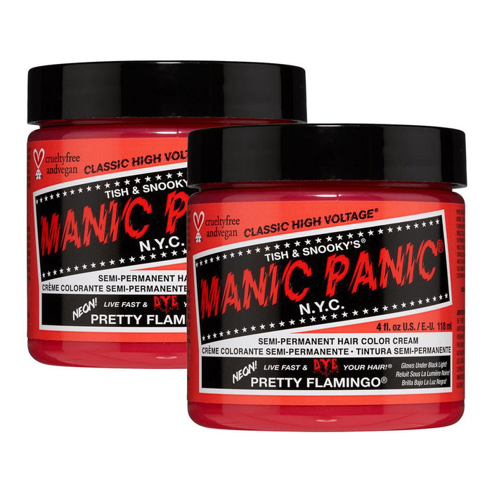 Manic Panic Classic Pretty Flamingo - Teinture capillaire semi-permanente rose intense - Formule vegan sans ammoniaque Manic Panic Classic Pretty Flamingo - Teinture capillaire semi-permanente rose intense - Formule vegan sans ammoniaque