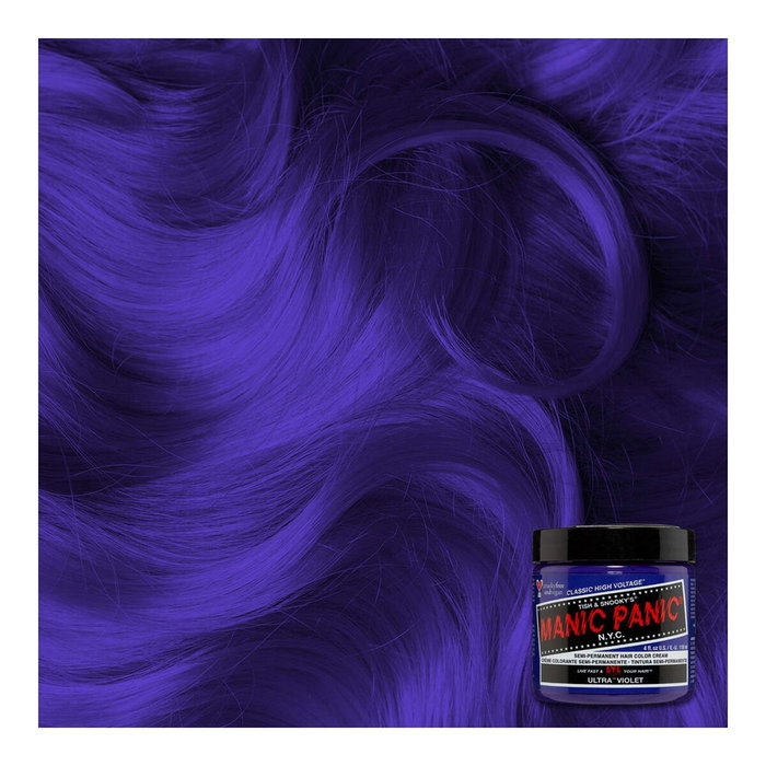 Manic Panic Teinture Fantaisie Semi-Permanente Classic Ultra Violet - Coloration Intense et Nourrissante - Formule Végétalienne sans Ammoniac