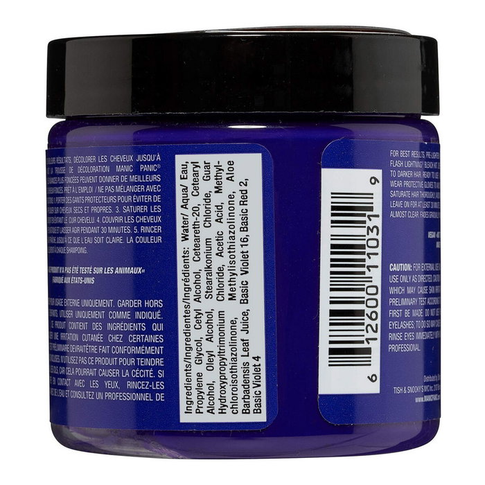 Manic Panic Teinture Fantaisie Semi-Permanente Classic Ultra Violet - Coloration Intense et Nourrissante - Formule Végétalienne sans Ammoniac