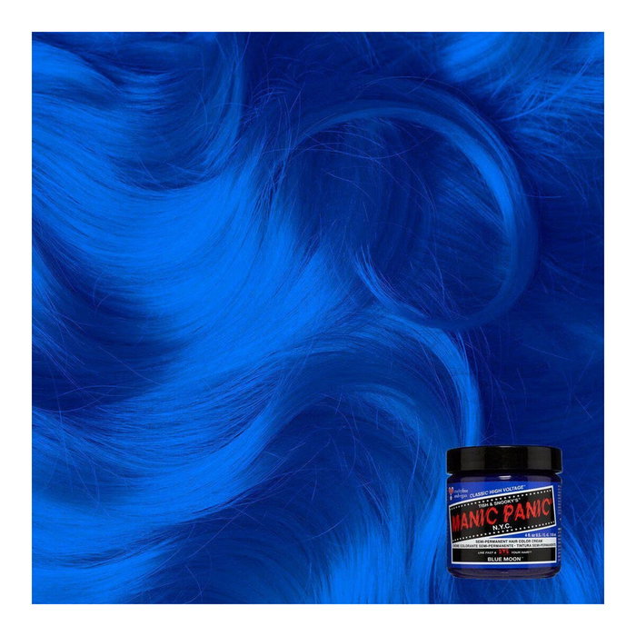 Manic Panic Teinture Semiconsciente Classique Blue Moon pour Cheveux - Coloration Intense et Électrique, Vegan, Sans Ammoniac