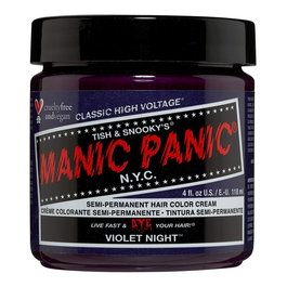 Manic Panic Classic Violet Night - Teinture capillaire semi-permanente couleur violet intense pour cheveux - Soin nourrissant vegan sans ammoniaque