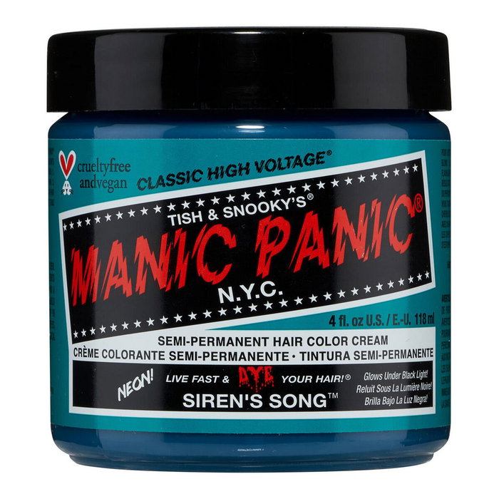 Manic Panic - Teinture Fantasy Semi-permanente Classic Siren's Song - Pigments Naturels Vegan, Sans Ammoniaque - Pour Cheveux Manic Panic - Teinture Fantasy Semi-permanente Classic Siren's Song - Pigments Naturels Vegan, Sans Ammoniaque - Pour Cheveux