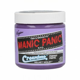 Manic Panic Creamtone - Teinture Semi-permanente Velvet Violet 118 ml - Tinte Fantasía Vegan, Sans Ammoniac et Sans Parabènes - Pour Cheveux