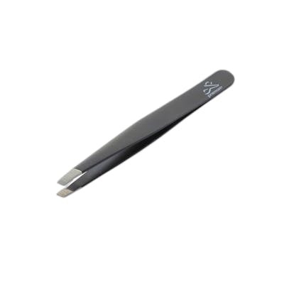 PREMAX Pince à épiler en acier inoxydable pointe oblique 9 cm noir PREMAX Pince à épiler en acier inoxydable pointe oblique 9 cm noir