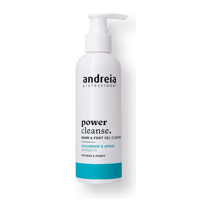 Andreia Gel de Nettoyage Mains et Pieds Power Cleanse aux Extraits de Pomme et Concombre - Flacon 200 mL Andreia Gel de Nettoyage Mains et Pieds Power Cleanse aux Extraits de Pomme et Concombre - Flacon 200 mL