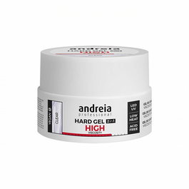 Andreia Hard Gel 2 en 1 pour Construction d'Ongles - Haute Viscosité, Clair, Autonivelant, Sans Chauffure - 22 g - Catalyse LED/UV