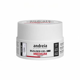 Andreia - Builder Gel 3 en 1, basse viscosité, clair, autonivelant, 22 g, compatible LED et UV