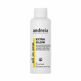 Andreia All In One - Extra Glow, fini ultra brillant pour ongles, élimine la couche collante du top coat, 100 mL