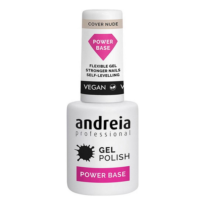 Andreia Power Base Cover Nude - Base de haute viscosité pour vernis semi-permanent - Répare les imperfections - 10,5 mL Andreia Power Base Cover Nude - Base de haute viscosité pour vernis semi-permanent - Répare les imperfections - 10,5 mL