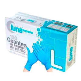 OMARE LUNA Gants en nitrile blanc sans poudre Taille L, 100 unités