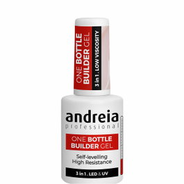 Andreia Gel de Construction 3 en 1 Cover Nude, pour Ongles - Autonivelant, Résistant, Compatible LED/UV, avec Pinceau Constructeur