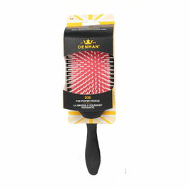 Denman Cepille pour cheveux bouclés Paddle D38 Noir - Définit et démêle les boucles pour un séchage rapide