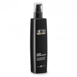 Nirvel Barber Shaving Cream - Crème de rasage liquide avec brosse - 250 ml - Adoucit le poil pour un rasage fluide