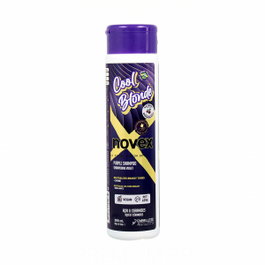 Novex Shampooing Cool Blonde 300 mL - Neutralise les reflets jaunes pour cheveux blonds, argentés, blancs ou mèchés - Brillance et hydratation