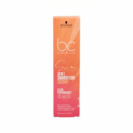 Schwarzkopf BC Sun Protect 10 In 1 Summer Fluid à l'huile de coco - Fluide multi-bénéfices 10 en 1 protège, répare et hydrate les cheveux - 100 ml