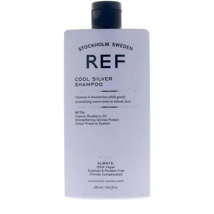 Ref Shampoing ARGENT FRAIS 285 ml - Neutralise les tons chauds, protège la couleur et fortifie les cheveux Ref Shampoing ARGENT FRAIS 285 ml - Neutralise les tons chauds, protège la couleur et fortifie les cheveux