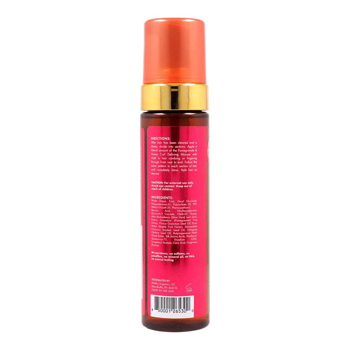 Mielle Mousse Définissante et Fixante aux Extraits de Grenade et Miel pour Boucles Type 4 - Hydratante et Non Collante - Flacon 222 mL