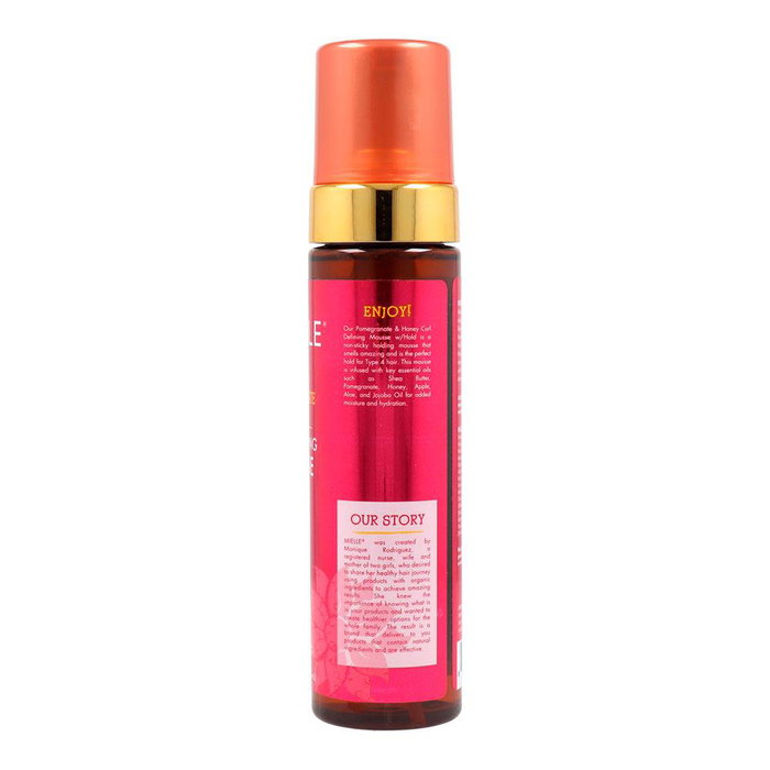 Mielle Mousse Définissante et Fixante aux Extraits de Grenade et Miel pour Boucles Type 4 - Hydratante et Non Collante - Flacon 222 mL