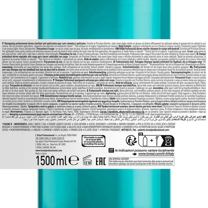 L'Oreal Professionnel Serie Expert Scalp Advanced Shampooing Antipelliculaire 1500 ml