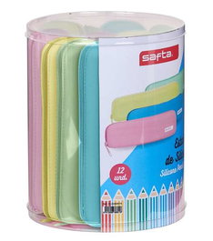 Safta - Set de 12 Porte-cuillères Étroits en Silicone - Modèles Assortis - Âge recommandé 3 ans, Bleu