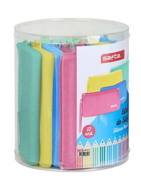 Safta Set de 12 Porte-clés Plats en Silicone Brillant Modèles Assortis - Recommandé à partir de 3 ans - Modèle Azul