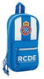 Safta Plumier Mochila avec 4 portefeuilles pleins en espagnol, 12 x 23 x 5 cm, blanc et bleu
