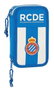 Safta - Plumier double poche 28 pièces avec règles en espagnol - 12,5 x 19,5 x 4 cm - en polyester 600D