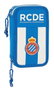 Safta - Plumier double poche 28 pièces avec règles en espagnol - 12,5 x 19,5 x 4 cm - en polyester 600D
