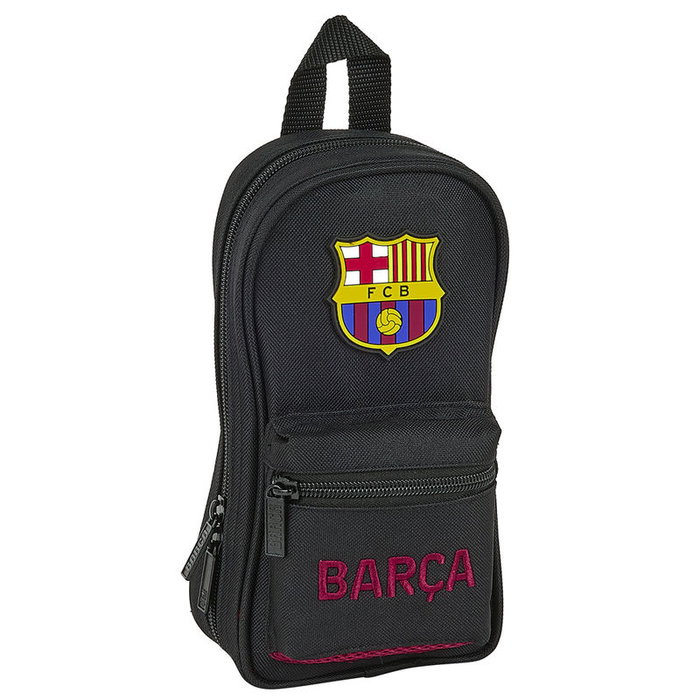 SAFTA Minimochila FC Barcelona - Sac à dos enfant 33 pièces avec 4 compartiments intérieurs, crayons, stylos et trousse complète (12x23x5cm)