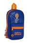 Safta - Plumier Sac à Dos avec 4 Portes Remplies Valencia Basket 12x23x5cm - Polyester 600D - Bleu et Orange