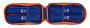 Safta Plumier sac à dos 4 compartiments vide Valencia Basket 12x23x5cm, polyester 600D, bleu et orange, pour 3 ans