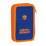 Plumier double Valencia Basket M854 Bleu Orange 12.5 x 19.5 x 4 cm (28 Pièces)