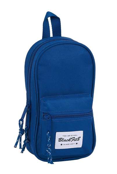 Safta Plumier Mochila C/4 Port. Vacio Blackfit8 Oxford - Plumier sac à dos avec 4 compartiments, intérieur vide, tissu oxford 600D Polyester
