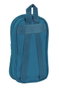 Safta Egeo Plumier Mochila C/4 Port. Vacio Blackfit8, Trousse Sac à Dos avec 4 Compartiments Vides, Polyester 600D, Bleu, Recommandé à partir de 3 ans