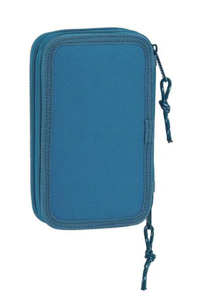 Safta Plumier doble pqño 28 pcs blackfit8 egeo - Trousse double compartiment 28 pièces pour enfants - Bleu
