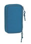 Safta Plumier doble pqño 28 pcs blackfit8 egeo - Trousse double compartiment 28 pièces pour enfants - Bleu
