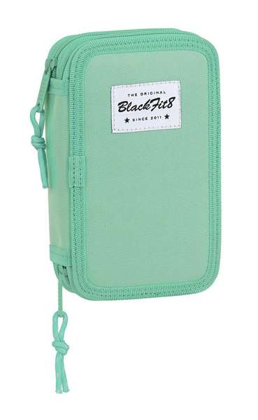 Safta Plumier double compartiment 28 pièces, Turquoise, Polyester 600D, pour 3 ans