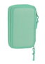 Safta Plumier double compartiment 28 pièces, Turquoise, Polyester 600D, pour 3 ans