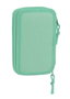 Safta Plumier double compartiment 28 pièces, Turquoise, Polyester 600D, pour 3 ans
