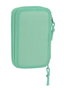 Safta Plumier double compartiment 28 pièces, Turquoise, Polyester 600D, pour 3 ans