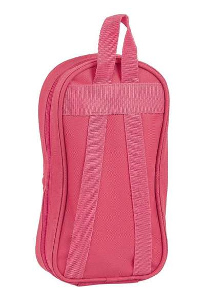Safta Plumier Mochila Fresa avec 4 port. llenos Blackfit8 - Trousse cartable à rabat rose en polyester 600D pour enfant 3 ans