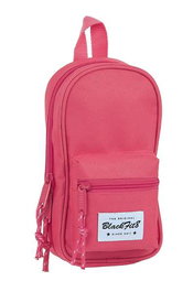 Safta Plumier blackfit8 - Plumier sac à dos avec 4 compartiments, vide, couleur fraise, polyester 600D