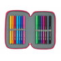 Plumier double BlackFit8 M854 Rose 12.5 x 19.5 x 4 cm (28 Pièces)