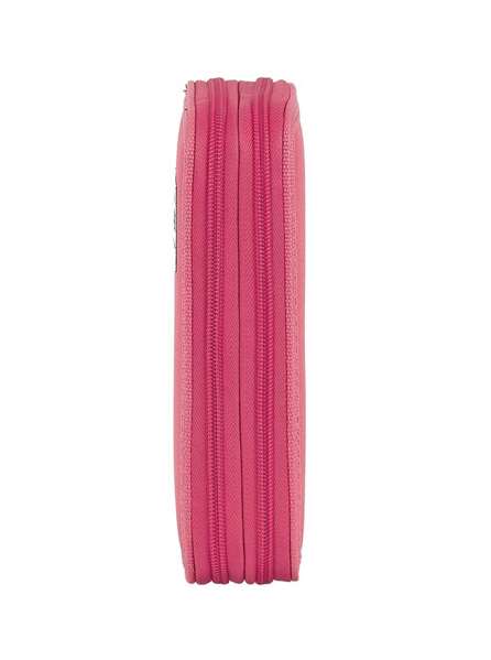 Safta Plumier double compartiment 28 pièces - Étui à crayons enfant, polyester 600D, rose