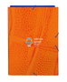 Safta - Carpeta folio 3 solapas Valencia Basket 26x33,5x2,5cm - Classeur format A4 à 3 rabats en polyester 600D, bleu et orange