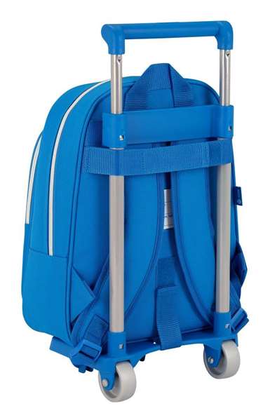 Safta Moch 524+Carro 705 - Sac à dos pour enfant 3 ans - Espagnol - Blanc et Bleu - Polyester 600D - 27x33x10 cm