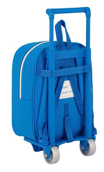 Safta Mochila Rcd Espanyol Sac à dos pour la crèche à roulettes 22x28x10 cm en polyester 600D - Bleu et Blanc