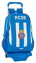 Safta Moch 665+Carro 905 Rcd Espagnol - Valise Cabine Enfants 32x44x16 cm - Polyester 600D - Blanc et Bleu - Recommandé 3 ans