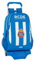 Safta Moch 665+Carro 905 Rcd Espagnol - Valise Cabine Enfants 32x44x16 cm - Polyester 600D - Blanc et Bleu - Recommandé 3 ans